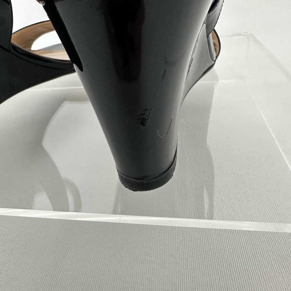 Prada Calzature Donna Black Wedge Sandals Size 38 EU - Picture 6 of 10